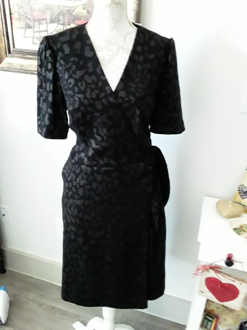 New Alex Marie Faux wrap shimmer midi dress size 14